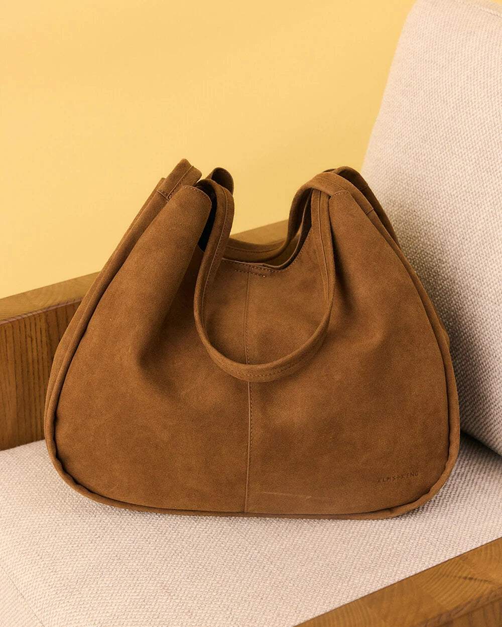Capri Tote - Tan Microsuede