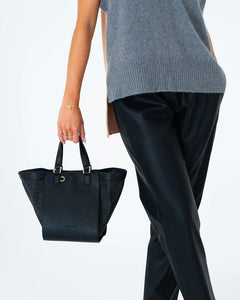 Carnegie Tote - Black Weave