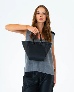 Carnegie Tote - Black Weave