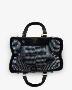 Carnegie Tote - Black Weave