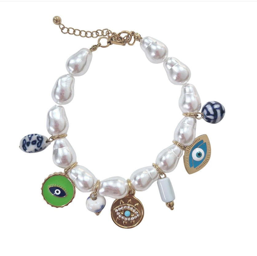 Pearl Charm Bracelet