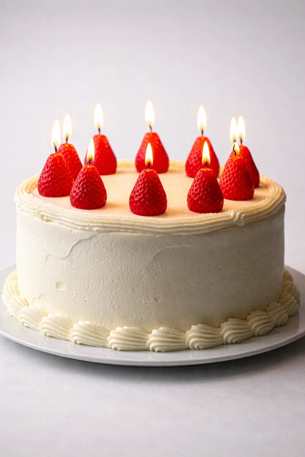 Strawberry candles - 2 pieces