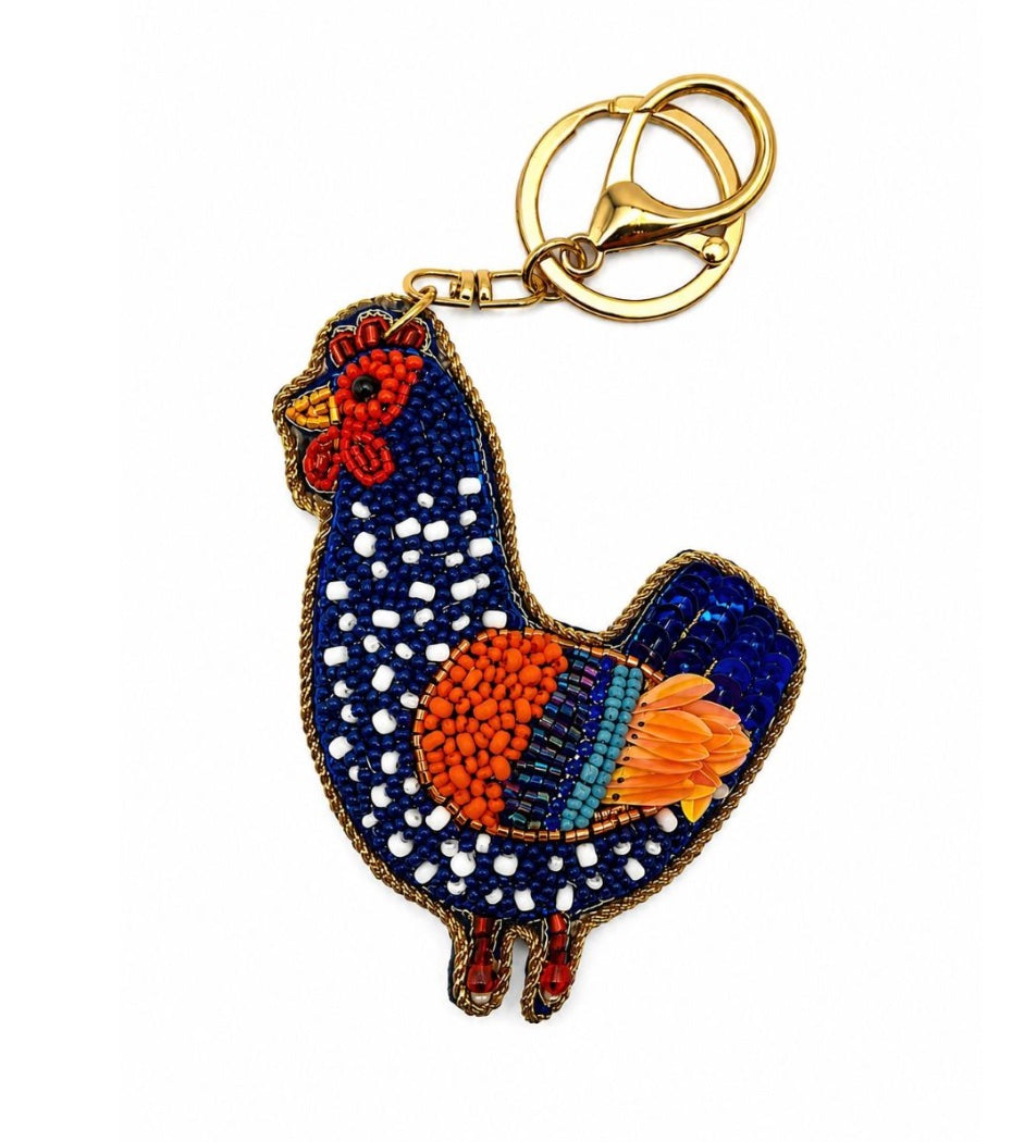 Billy Beaded Chicken Keychain