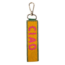 Load image into Gallery viewer, Ciao + Bella Orange, Green &amp; Pink Beaded Keychain