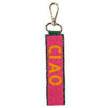 Load image into Gallery viewer, Ciao + Bella Pink, Orange &amp; Green Beaded Keychain