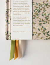 Load image into Gallery viewer, 2025 Desktop Linen Bound Planner - WhiteBlossoms