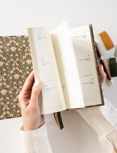 Load image into Gallery viewer, 2025 Petite Linen Bound Planner Chrysanthemum