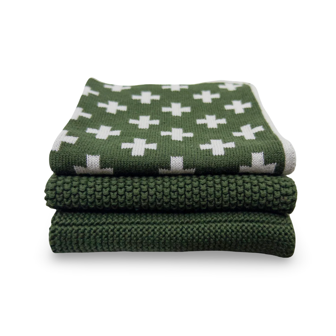 Dishcloth 3pk Variety Forest