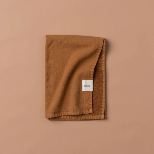 Vintage Wash Tea Towel Terracotta