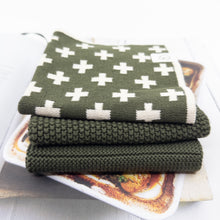 Load image into Gallery viewer, Dishcloth 3pk Variety Olive+