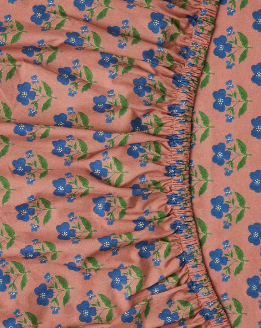 Kip&Co x Anna Spiro Indian Summer Rose Organic Cotton Fitted Sheet