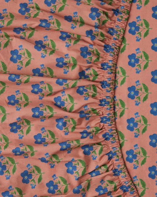 Kip&Co x Anna Spiro Indian Summer Rose Organic Cotton Fitted Sheet
