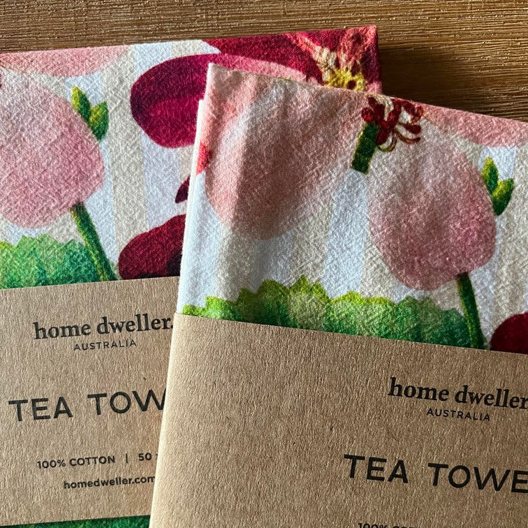 Geranium Tea Towel
