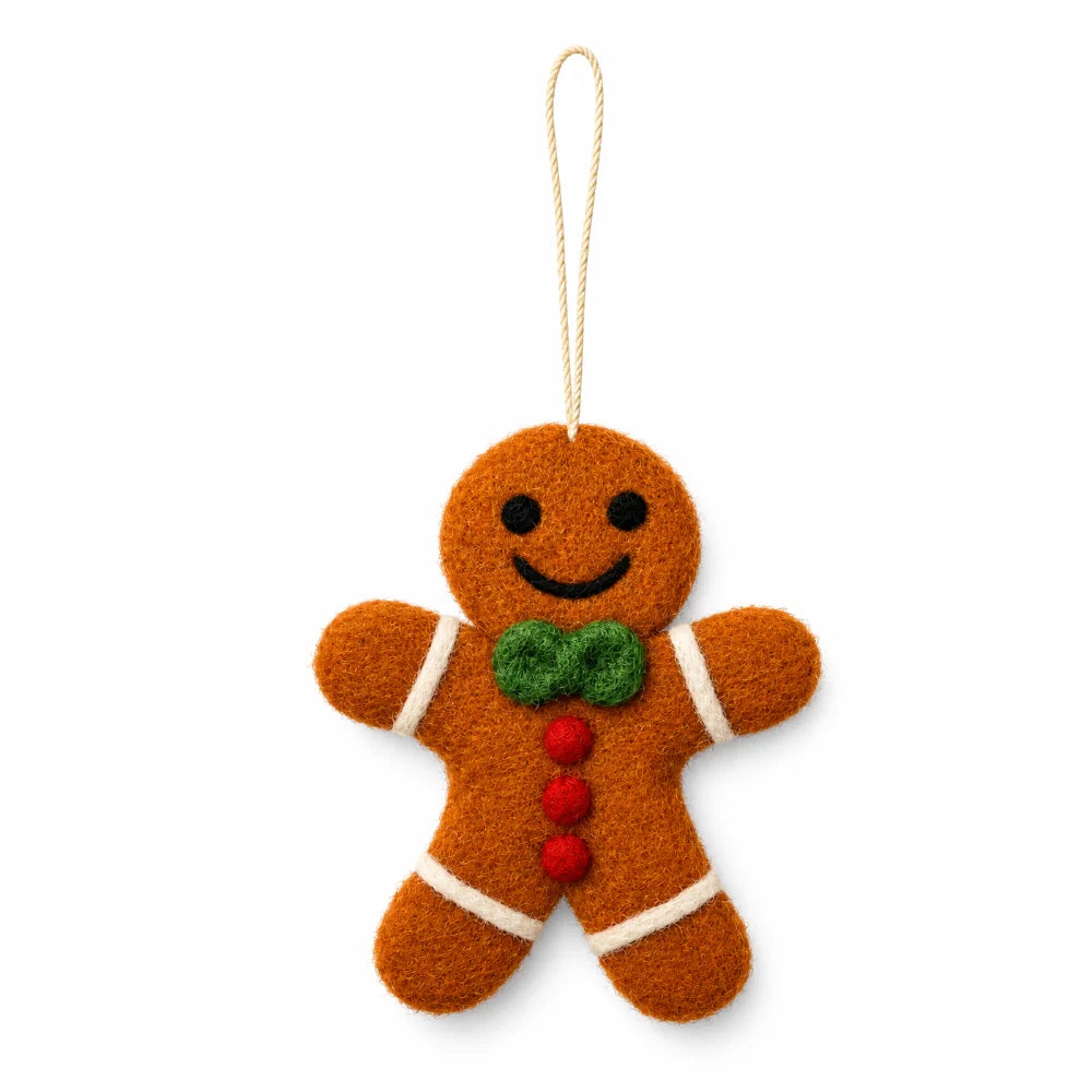 Felt Christmas Ornament - Gingerbread Man