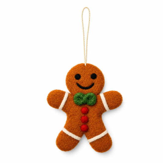 Felt Christmas Ornament - Gingerbread Man