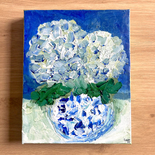 Blue & White Hydrangeas  - By Sue McCarney