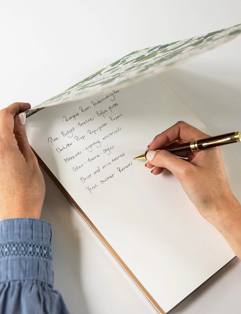 Hydrangea Jumbo Notepad Jotter