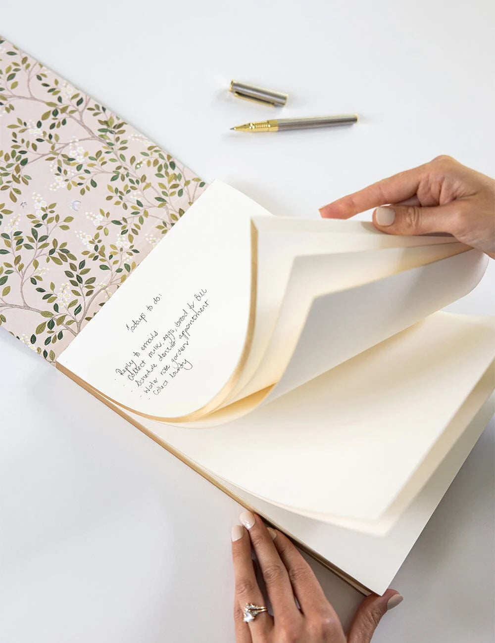 White Blossoms Jumbo Notepad Jotter