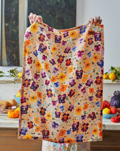 Load image into Gallery viewer, Pansy Linen Tea Towel