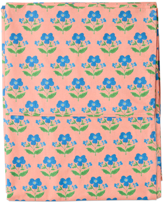 Kip&Co x Anna Spiro Indian Summer Rose Organic Cotton Flat Sheet