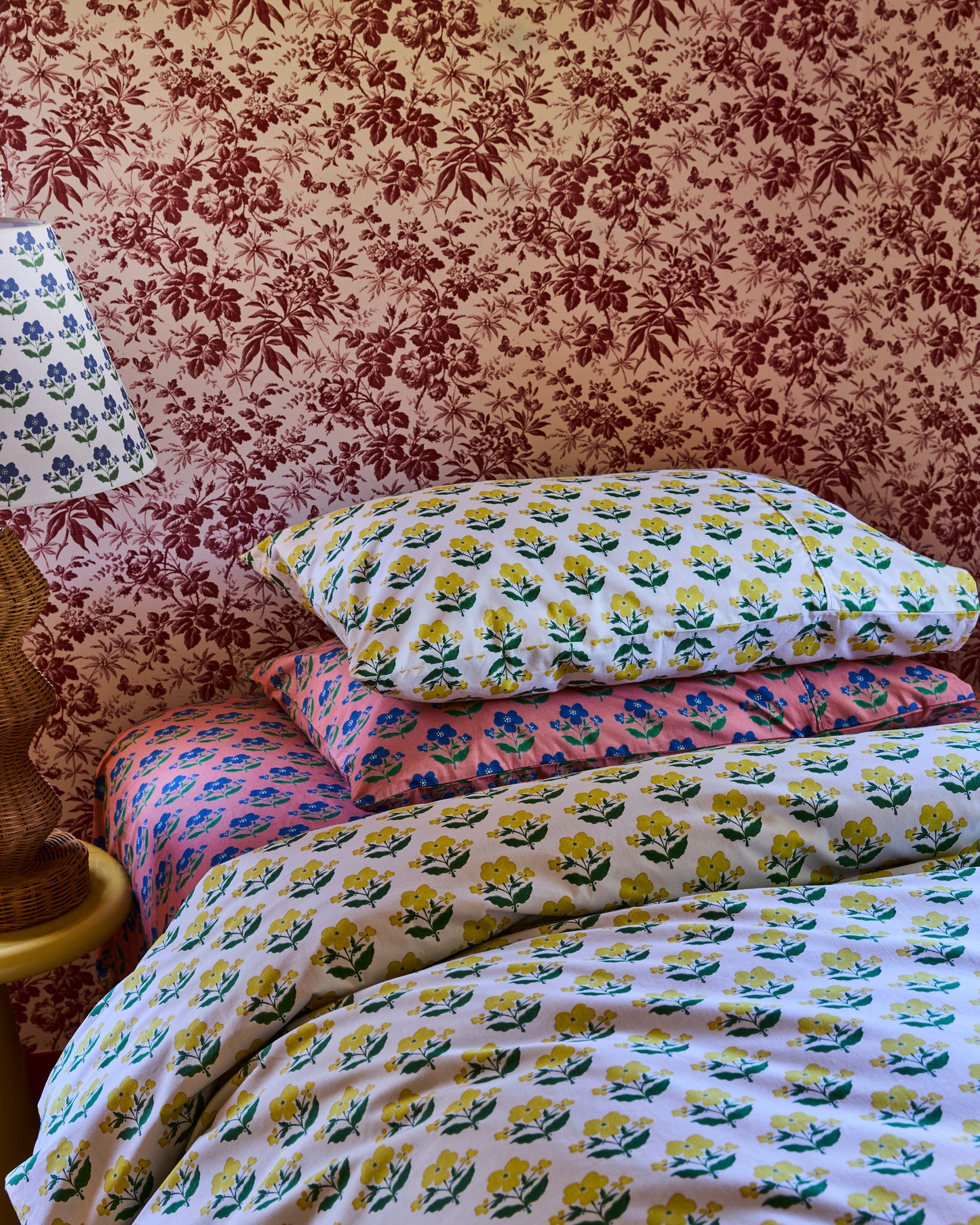 Kip & Co X Anna Spiro Indian Summer  - Yellow Organic cotton Pillowcases
