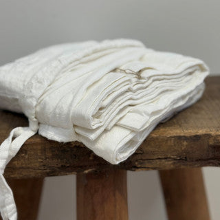 Basics White Linen Pillowcase Set