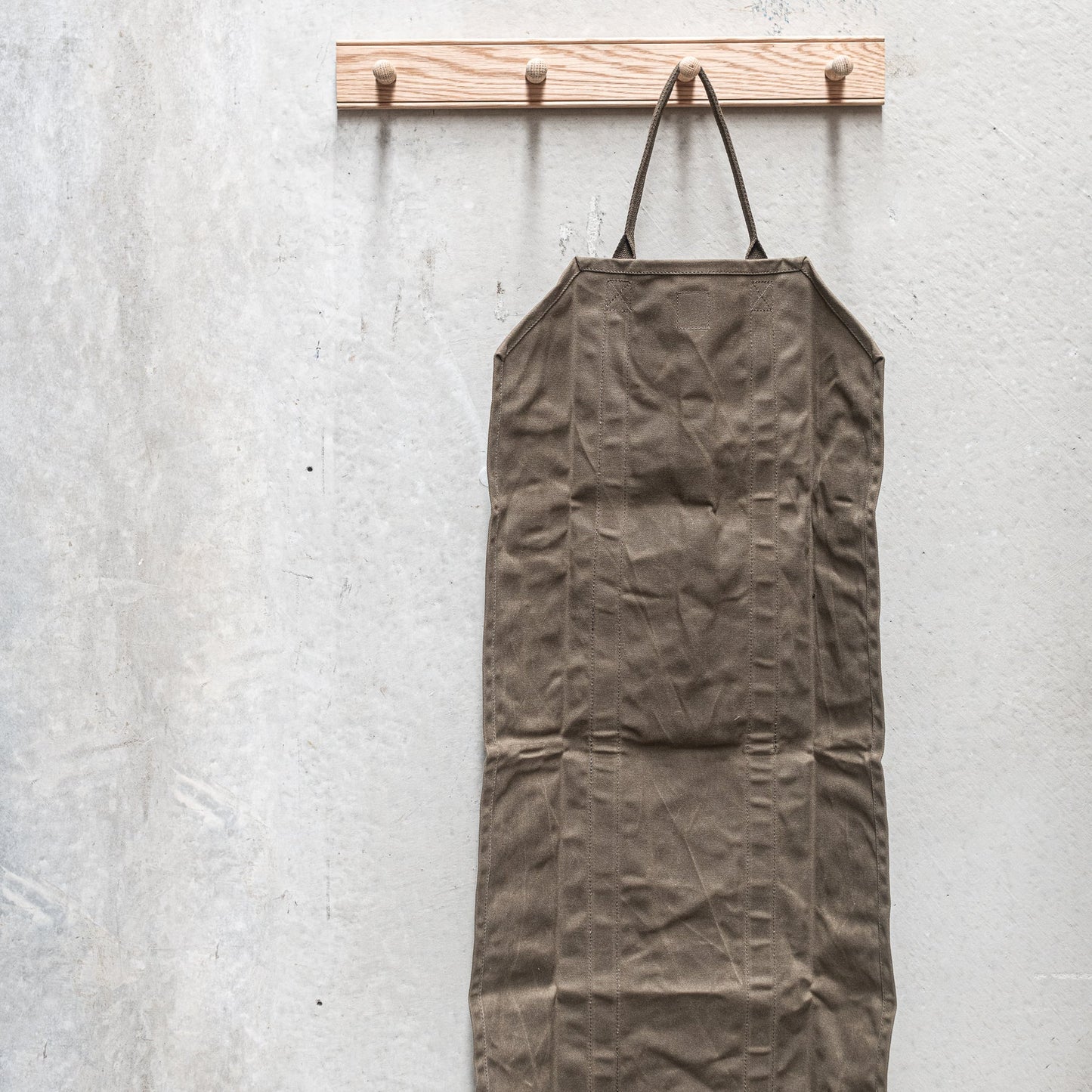 Waxed Canvas Log Carrier - OLIVE GREEN