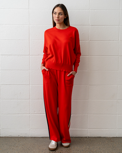 Speed Stripe Lounge Pant Poppy