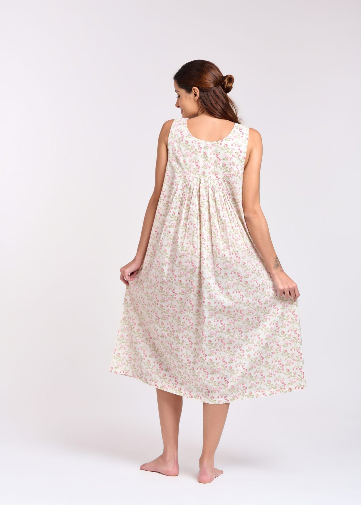 Arabella Small Pink Floral Lace V-Neck Nightie