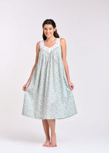 Load image into Gallery viewer, Arabella Pale Blue &amp; Pink Florals Nightie