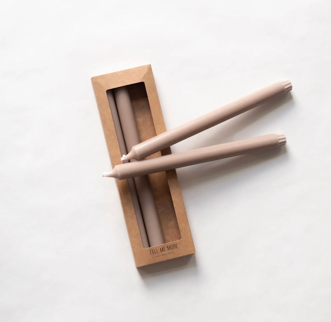 28 cm Dinner Candle - SOFT BIEGE (4 pack)