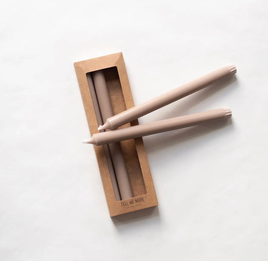 28 cm Dinner Candle - SOFT BIEGE (4 pack)