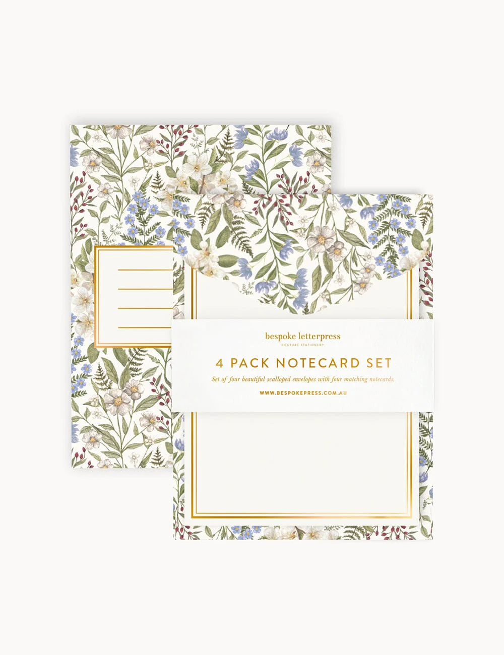 Forget Me Not 4pk Notecard Set