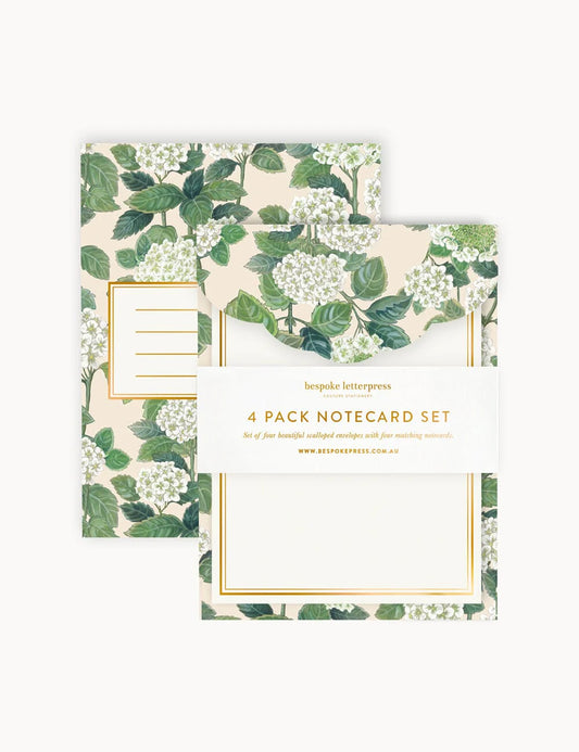 Hydrangea 4pk Notecard Set