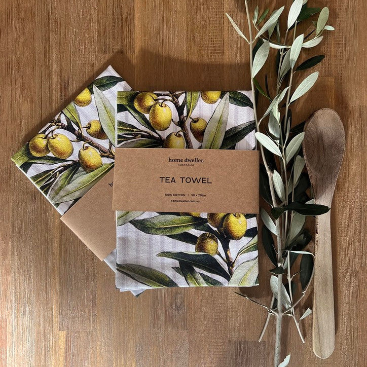 Olive Branch Tea Towel