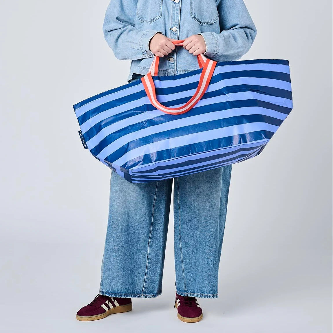 Oversized Tote - Blue Stripe