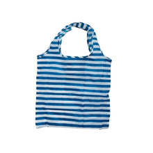 Load image into Gallery viewer, Breton Stripe Fold Up Pocket Shopper