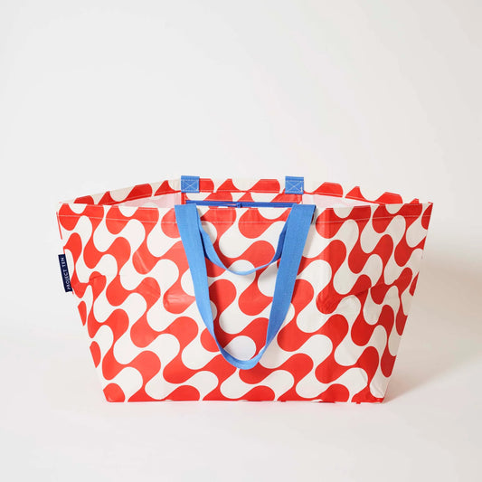 Oversized Tote – Red Ripple