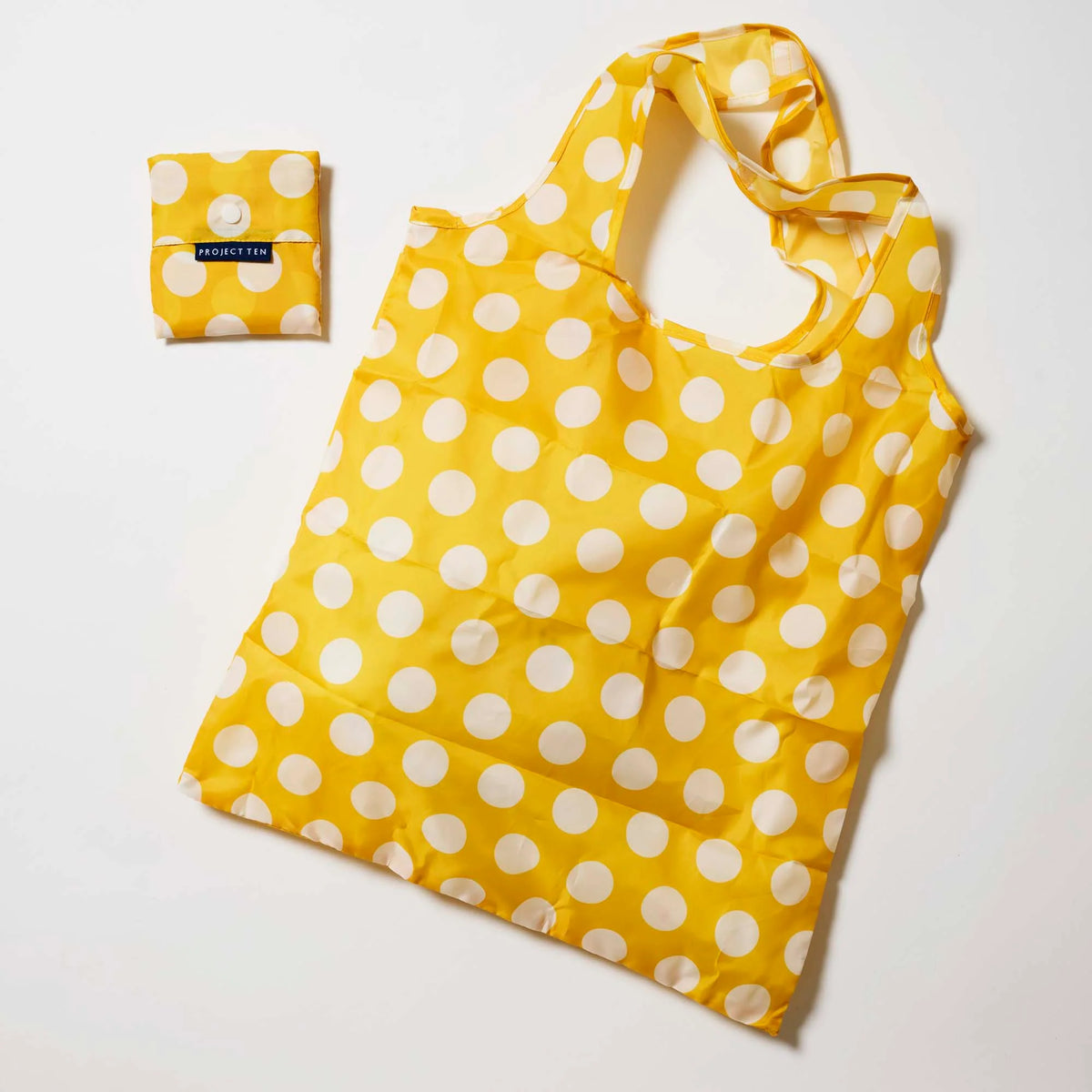 Pocket Shopper – Yellow Polka Dot