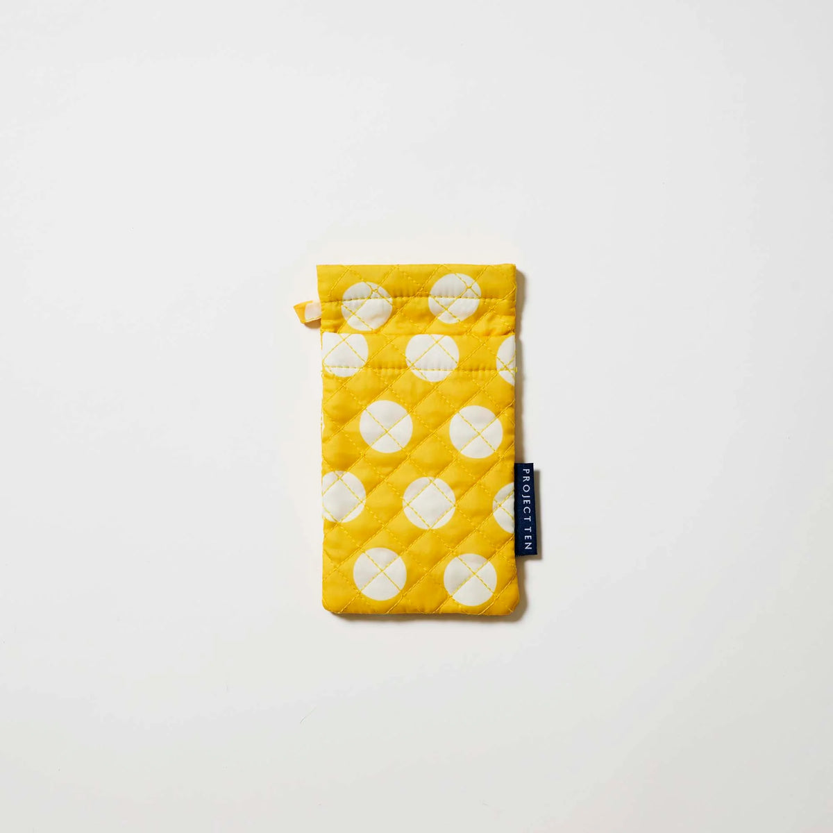 Double Glasses Case – Yellow Polka Dot