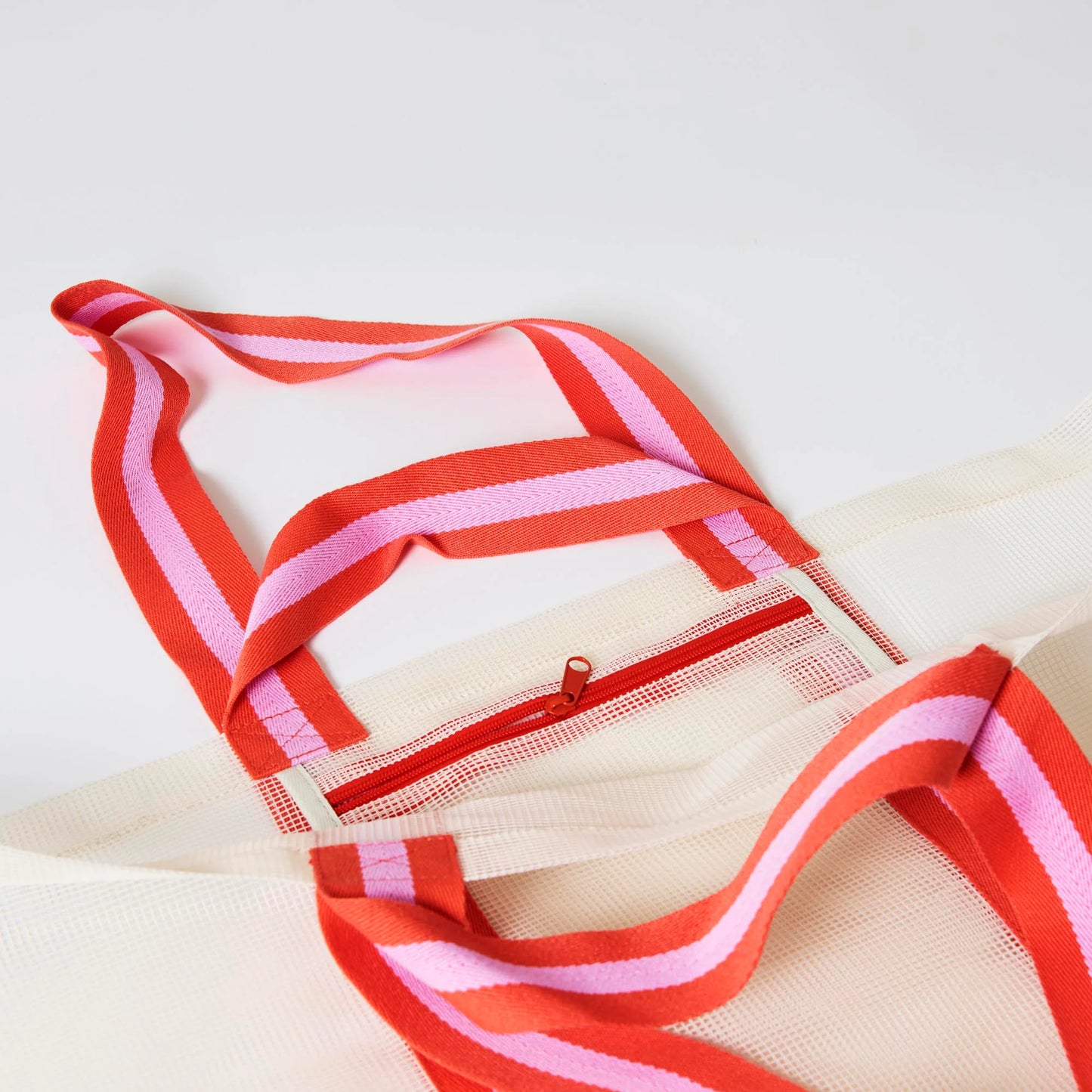 Mesh Oversized Ecru Tote