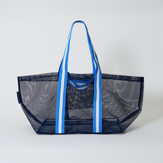 Mesh Oversized Navy Tote