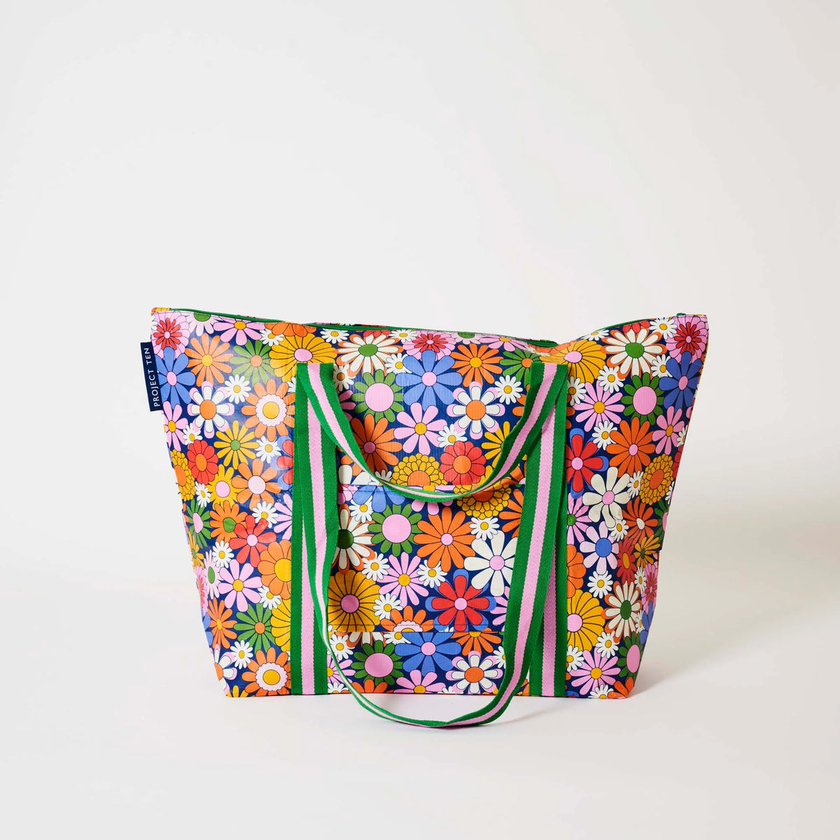 Zip Medium Tote – Coastal Floral