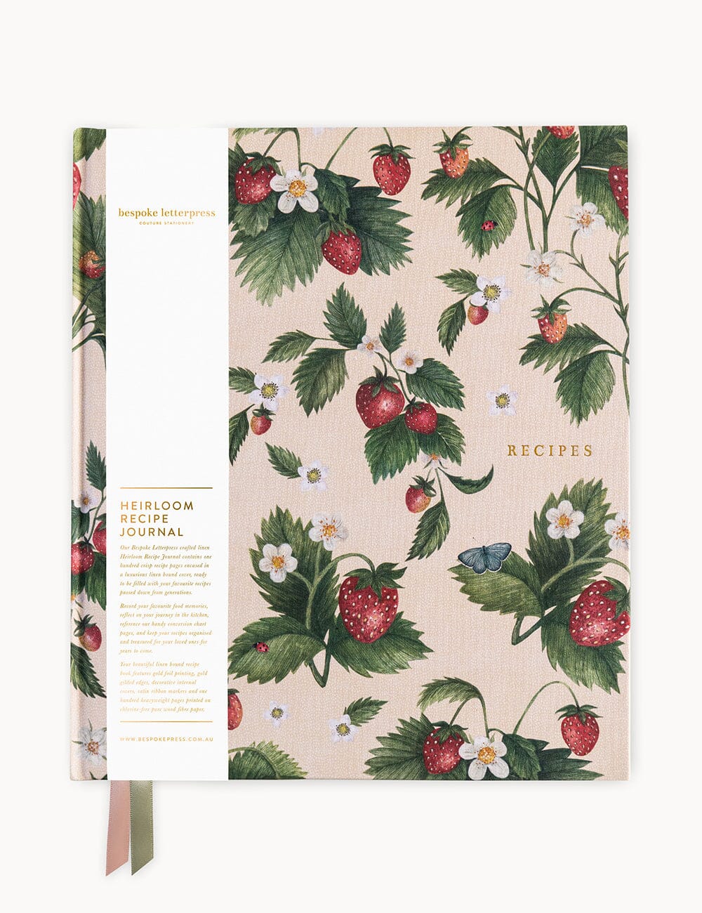 Heirloom Recipe Book Journal - Strawberries