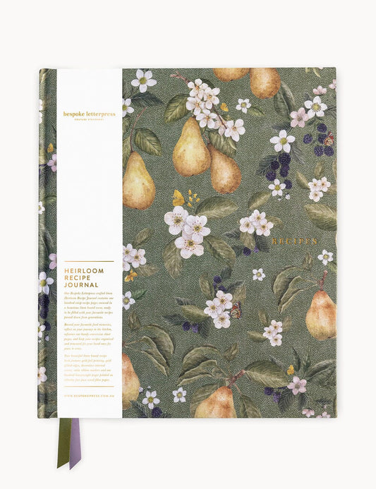 Heirloom Recipe Book Journal - Pears