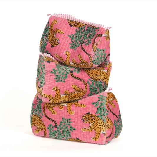 Rose Tiger Velvet Pouches