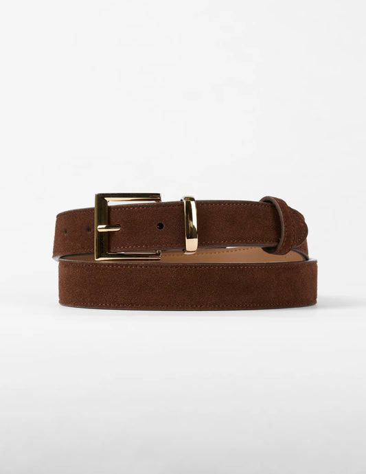 Antique Suede Belt - Brown