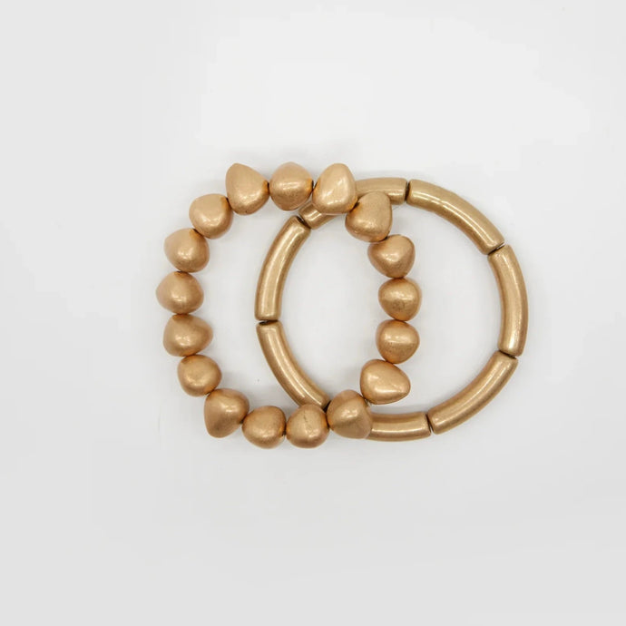 Gold Chunky Bracelet Set