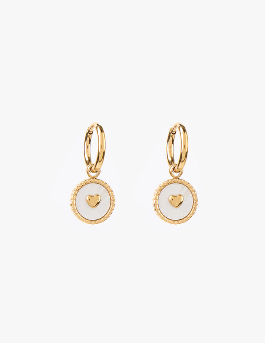 Earrings Pendent Mini Heart - Gold