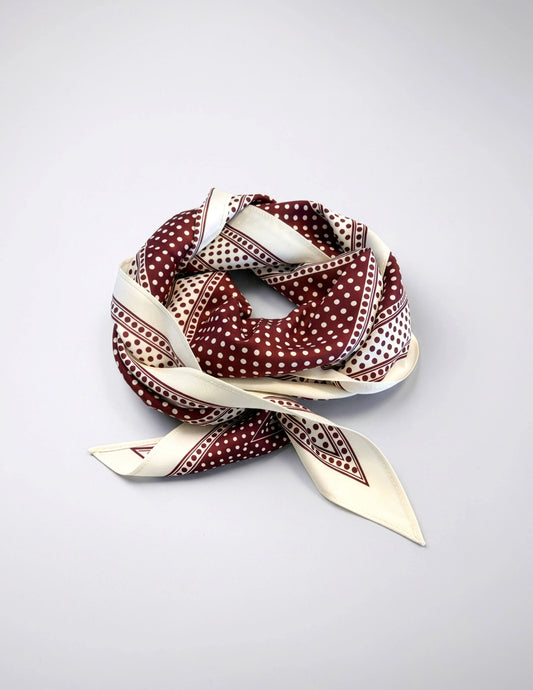 Triangle Scarf - Cerise Dots